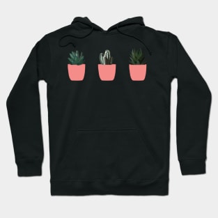 Orange Coral Potted Plants Hoodie